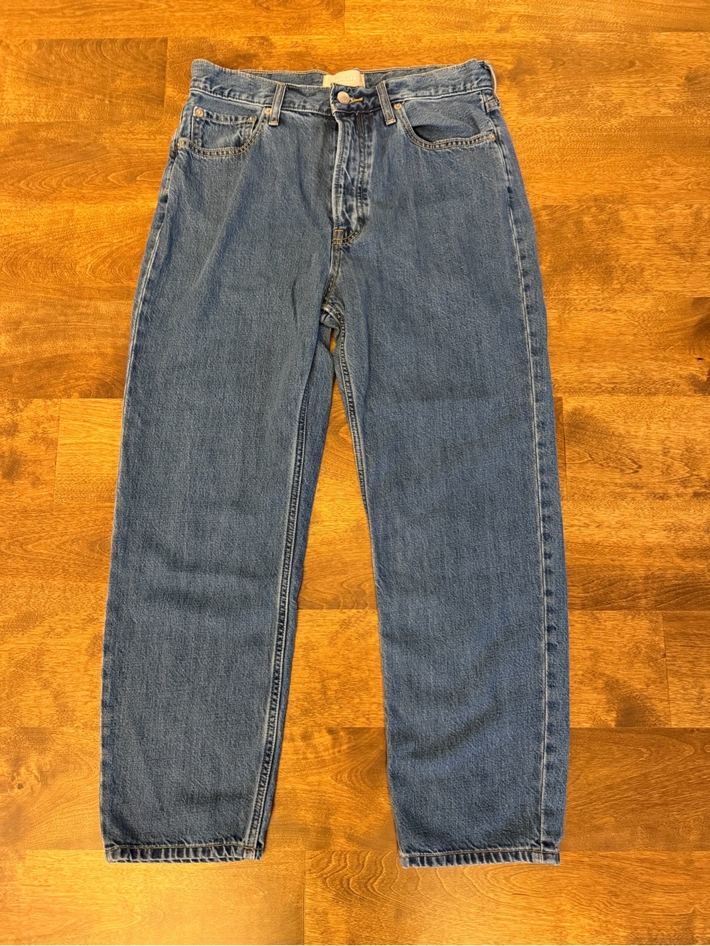 Everlane The Cheeky Straight Jean Medium Wash Organic Cotton Size 27